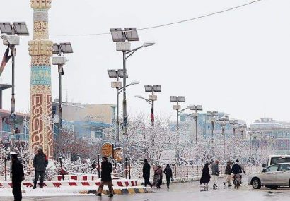 شهر فیروزکوه سفیدپوش شد