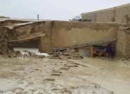 خانه خرابی در اثر سیلاب‌ها در بادغیس