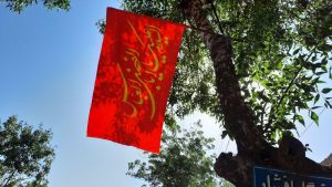 آغاز دهه‌ی عزاداری امام حسین (ع) و نصب پرچم در نواحی مختلف شهر هرات