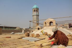 ادامه کار بازسازی مسجد جامع بزرگ هرات