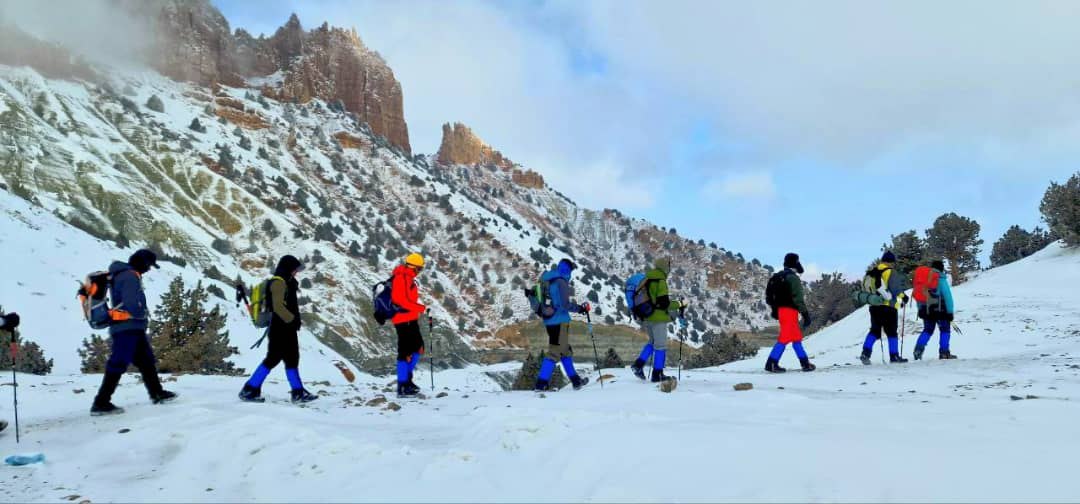 تیم کوهنوردی هرات برای تمرین به بند سبزک بادغیس رفته‌اند