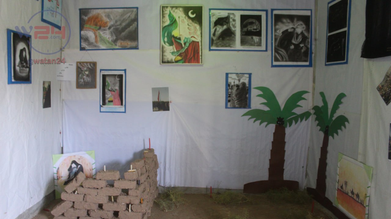 نمایشگاه هنری جاماندگان اربعین حسینی در هرات؛ ابراز ارادت از راه دور به امام حسین(ع)