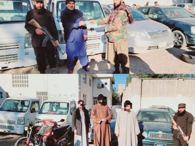 بازداشت باند سارقان وسایط نقلیه در هرات؛ چهار موتر و دو موتور سایکل کشف شد