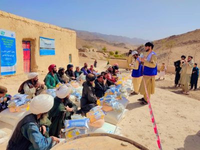 توزیع کمک‌های غذایی برای دست‌کم سه هزار خانواده در ولایت فراه