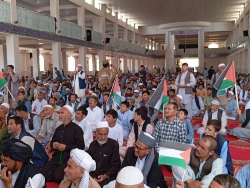 مردم جبرئیل هرات یکصدا جنایات رژیم اشغالگر قدس را محکوم کردند