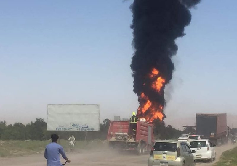 حریق تانکر مواد نفتی در غور 5 زخمی برجای گذاشت