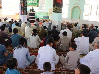 افتتاح نماز جمعه در مسجد خاتم‌الانبیاء حسن آباد انجیل؛ تجمع مردم برای نماز گسترده است