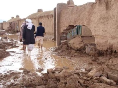خسارات گسترده سیلاب در فراه؛ صدها خانه و هزاران جریب زمین زراعتی تخریب شده است