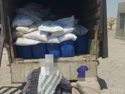بازداشت دو قاچاقبر با ۲.۳ تُن مواد اولیه برای ساخت مواد مخدر در فراه