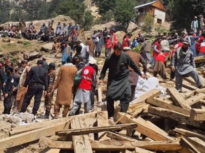 هلال احمر افغانی: عملیات نجات ناپدیدشدگان در مناطق سیلاب‌زده پارون ادامه دارد