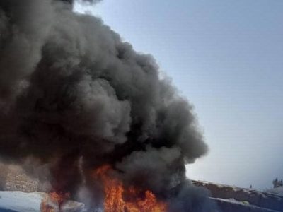مبارزه با مواد مخدر؛ 800 کیلوگرام مواد کیمیاوی در فراه حریق شد