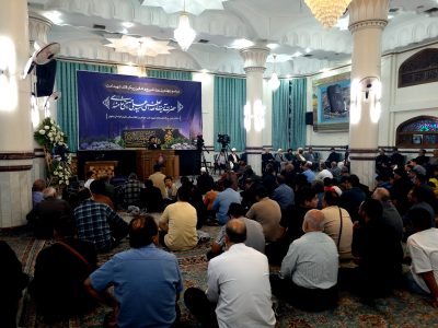 مهاجران افغان در مشهد برای گرامی داشت از هفته وحدت و اربعین رهبر شهید ایران گردهم آمدند