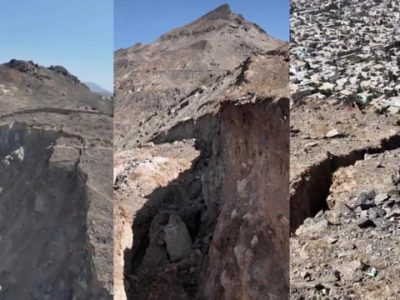 احتمال لغزش کوه چهل‌ستون؛ صدها خانه در خطر قرار گرفت