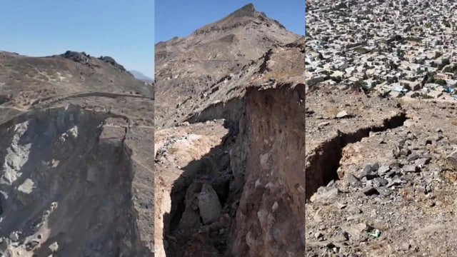 احتمال لغزش کوه چهل‌ستون؛ صدها خانه در خطر قرار گرفت