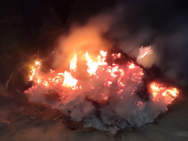 ضبط و حریق ۴۰۰ کیلوگرام مواد مخدر نوع ایف در غور